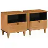 Image de vidaXL Cabinet de chevet 2 pcs Marron Clair 40 x 33 x 46 cm