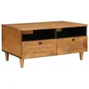 Image de vidaXL Table basse Marron Clair 80 x 54 x 40 cm Bois d'ingénierie, Tables basses élégantes, en bois de mangue rectangulaires, design moderne, pratique et chic pour votre salon