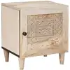 Image de vidaXL Table de chevet Blanc 80 x 50 x 40 cm Bois d'ingénierie