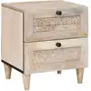Image de vidaXL Table de chevet Blanc 40 x 33 x 46 cm Bois d'ingénierie