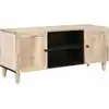 Image de vidaXL Unites TV avec étagère Blanc 105 x 33 x 46 cm Bois d'ingénierie
