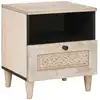 Image de vidaXL Table de chevet Blanc 40 x 33 x 46 cm Bois d'ingénierie
