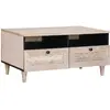 Image de vidaXL Table basse Blanc Blanchi 80 x 54 x 40 cm Bois de mangue massif