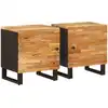 Image de vidaXL Cabinet de chevet 2 pcs Marron 40 x 33 x 46 cm