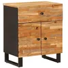 Image de vidaXL Armoire de lit Marron 50 x 33 x 60 cm Bois de mangue massif, Armoire de lit en bois, table de chevet rectangulaire, rangement pratique, meuble en bois de manguier