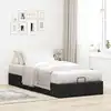 Image de vidaXL Cadre de lit ottoman sans matelas noir 90x190 cm tissu