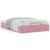 Image de vidaXL Cadre de lit ottoman sans matelas rose 120x200 cm velours