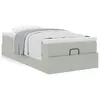 Image de vidaXL Cadre de lit ottoman et matelas gris clair 100x200 cm velours