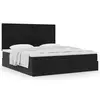 Image de vidaXL Cadre de lit ottoman avec matelas noir 180x200cm velours