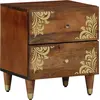 Image de vidaXL Cabinet de chevet Marron miel 40 x 33 x 46 cm