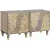 Image de vidaXL Bedside Cabinet with Door 2 pcs Gris 40 x 33 x 46 cm
