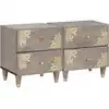 Image de vidaXL Cabinet de chevet 2 pièces Gris 40 x 33 x 46 cm
