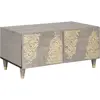 Image de vidaXL Table basse Gris 80 x 50 x 40 cm Bois de mangue massif