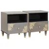 Image de vidaXL Cabinet de chevet 2 pc Gris 40 x 33 x 46 cm
