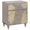Image de vidaXL Bedside Cabinet with Door avec tiroir Gris 50 x 33 x 60 cm