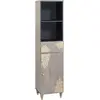 Image de vidaXL Armoire de salle de bain avec tiroir Gris 38 x 33 x 160 cm
