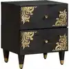 Image de vidaXL Cabinet de chevet Noir 40 x 33 x 46 cm Bois de mangue massif