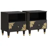 Image de vidaXL Cabinet de chevet 2 pc Noir 40 x 33 x 46 cm