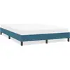 Image de vidaXL Cadre de lit sans matelas bleu foncé 140x220 cm velours