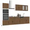 Image de vidaXL Ensemble de 7 meubles de cuisine en bois d'ingénierie "Kalmar" en chêne brun