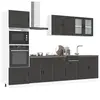 Image de vidaXL Ensemble de 7 meubles de cuisine "Porto" en bois d'ingénierie noir