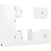 Image de vidaXL Ensemble d'armoires cuisine 7pcs Kalmar blanc bois d'ingénierie