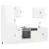 Image de vidaXL Ensemble d'armoires cuisine 7pcs Kalmar blanc bois d'ingénierie