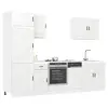 Image de vidaXL Ensemble de 7 meubles de cuisine "Porto" en bois d'ingénierie blanc brillant
