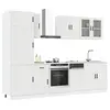 Image de vidaXL Ensemble de 8 meubles de cuisine "Porto" en bois d'ingénierie blanc