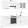Image de vidaXL Ensemble d'armoires cuisine 8pcs Kalmar blanc bois d'ingénierie