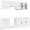 Image de vidaXL Ensemble de 8 meubles de cuisine "Lucca" en bois d'ingénierie blanc brillant