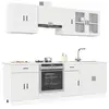 Image de vidaXL Ensemble de 8 meubles de cuisine "Porto" en bois d'ingénierie blanc