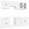 Image de vidaXL Ensemble d'armoires de cuisine 8 pcs Kalmar blanc brillant, ensemble d'armoires, étagère de rangement, placard, armoire de cuisine