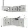 Image de vidaXL Ensemble d'armoires de cuisine 11 pcs Lucca bois d'ingénierie