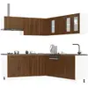 Image de vidaXL Ensemble de 11 meubles de cuisine en bois d'ingénierie "Kalmar" en chêne brun