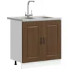 Image de vidaXL Armoire de cuisine Kalmar Chêne brun 80 x 46 x 81,5 cm