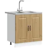 Image de vidaXL Armoire de cuisine Kalmar Chêne artisanal 80 x 46 x 81,5 cm
