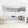 Image de vidaXL Meuble sous évier Lucca 2 pcs Gris béton Bois d'ingénierie
