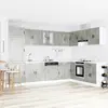 Image de vidaXL Meuble sous évier avec porte Porto 2 pcs Gris Bois d'ingénierie