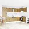 Image de vidaXL Meuble sous évier Porto 2 pcs Marron Bois d'ingénierie