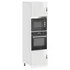 Image de vidaXL Armoires de four 2 pcs Porto blanc brillant bois d'ingénierie
