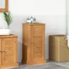 Image de vidaXL Armoire de salle de bain avec porte VIGO Marron et Marron Miel