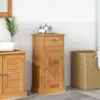 Image de vidaXL Armoire de salle de bain avec tiroir VIGO Marron et Marron Miel