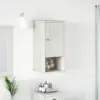 Image de vidaXL Armoire de salle de bain avec porte VIGO Blanc et Blanc Antique