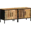 Image de vidaXL Cabinet de chevet 2 pcs Marron et Noir 50 x 30 x 45 cm