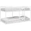 Image de vidaXL Lit superposé sans matelas blanc 90x190 cm acier