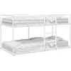 Image de vidaXL Lit superposé sans matelas blanc 90x200 cm acier