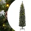 Image de vidaXL Sapin de Noël artificiel mince 300 LED 180 cm