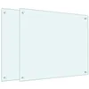 Image de vidaXL Dosserets de cuisine 2 pcs blanc 70x60 cm verre trempé