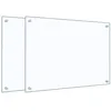 Image de vidaXL Dosserets de cuisine 2 pcs transparent 70x50 cm verre trempé, dosseret, crédence en verre, crédence, carrelage de dosseret, crédence de cuisine